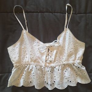 Aerie Eyelet Crop Top